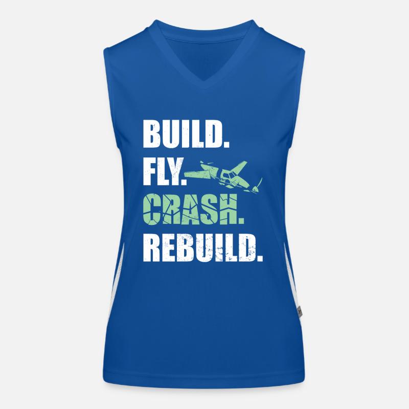 RC Model Airplane Pilot Gift Women's Functional Contrast Tank Top