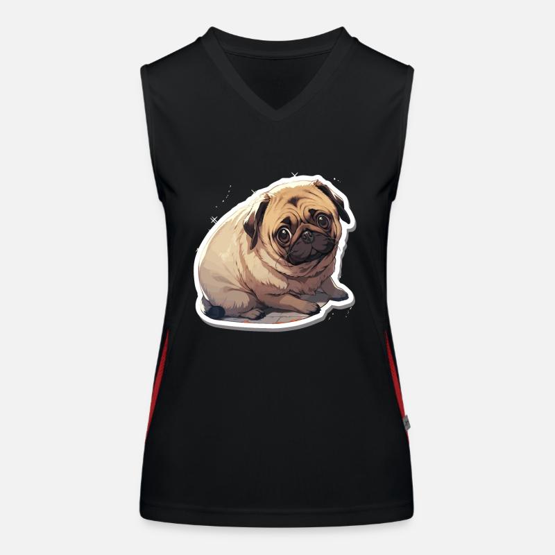 Mops Mops Hund Mops Leben Mops Geschenke Funktionelles Kontrast-Tank Top für Frauen