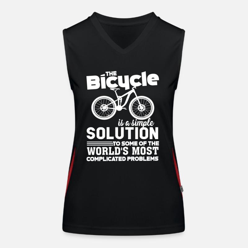 Bicycle Bicycle Is A Simple Solution Women's Functional Contrast Tank Top