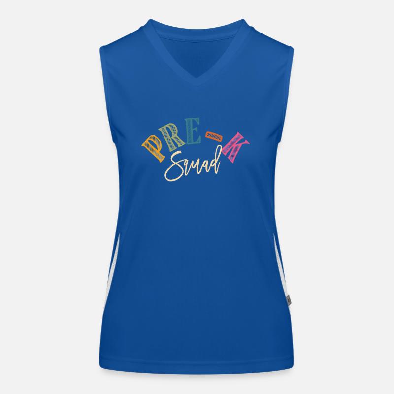 Pre-K Squad Teacher Student Preschool 100th Day of Women's Functional Contrast Tank Top