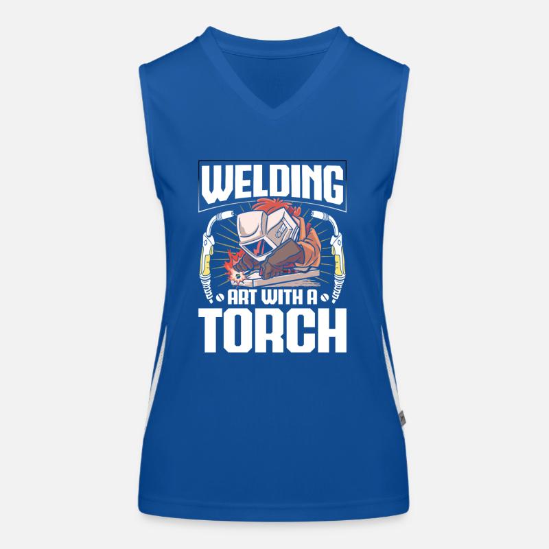 Welding Art Torch Arc Welding Welding Women's Functional Contrast Tank Top