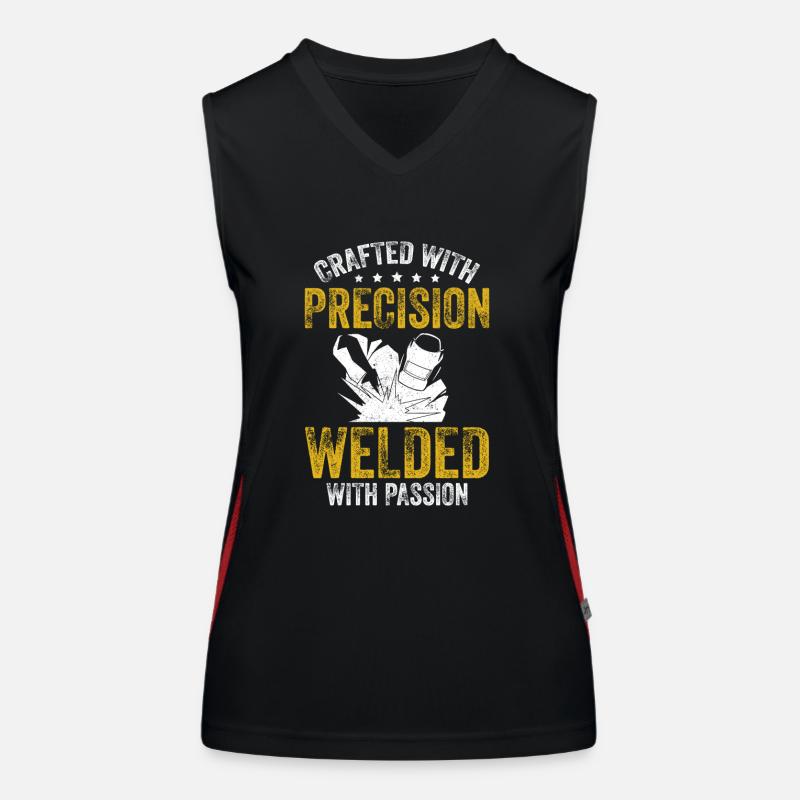 Crafted Precision Welded Passion Schweißgerät Funktionelles Kontrast-Tank Top für Frauen