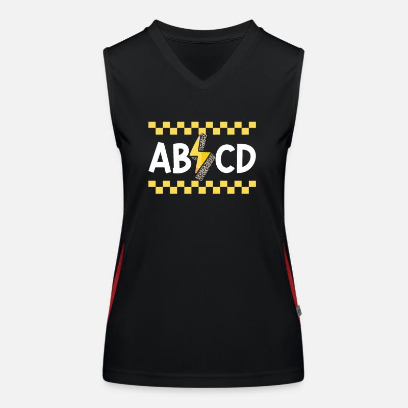 ABCD Lightning Leopard Bleistift 100. Tag Schule Funktionelles Kontrast-Tank Top für Frauen