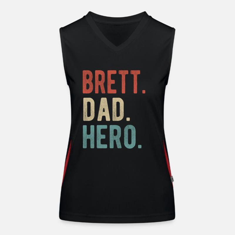 Brett Dad Held Funktionelles Kontrast-Tank Top für Frauen