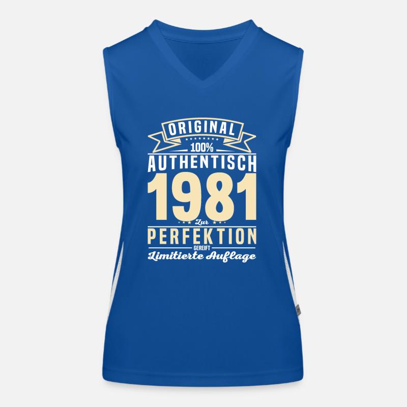 Authentisches Geschenk 1981 Funktionelles Kontrast-Tank Top für Frauen
