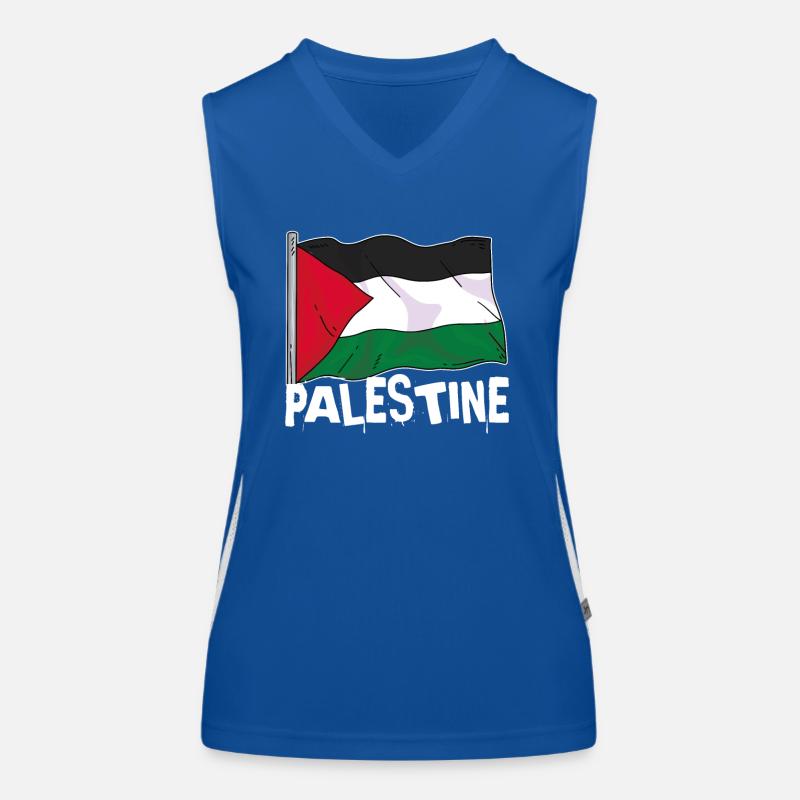 Fier du drapeau de la Palestine Débardeur respirant contrasté Femme