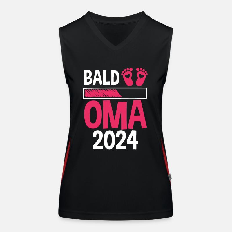 Werdende Oma 2024 Funktionelles Kontrast-Tank Top für Frauen