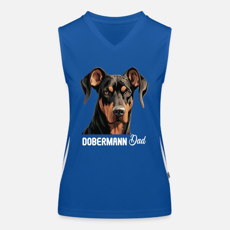Hund Dobermann Funktionelles Kontrast-Tank Top für Frauen
