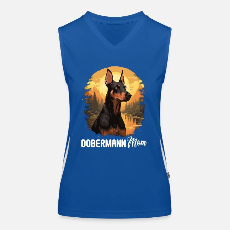 Chien Doberman Débardeur respirant contrasté Femme