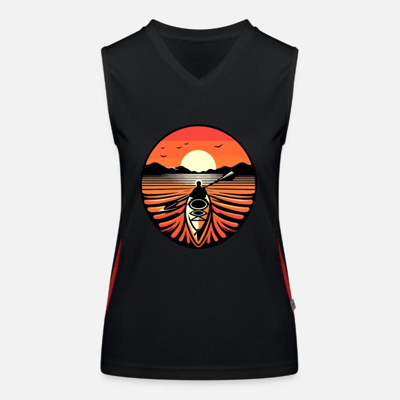 Kayak Sunset Women's Functional Contrast Tank Top