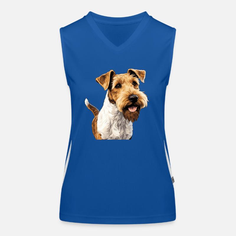 Chien Fox Terrier Débardeur respirant contrasté Femme