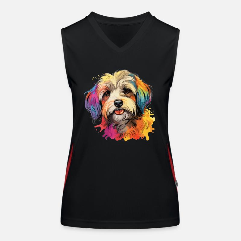 Dog Havanese Women's Functional Contrast Tank Top