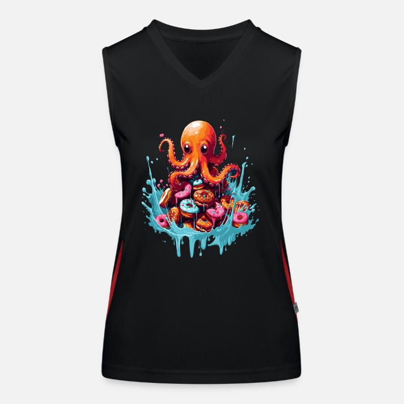 The Octopus Donut Women's Functional Contrast Tank Top