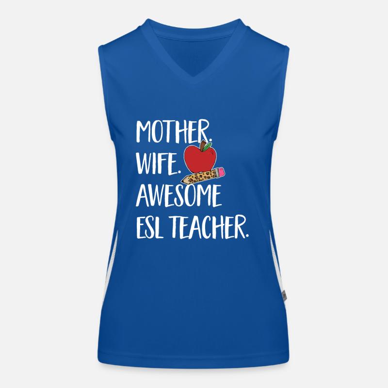 Teacher English Second Language Foreign Language Women's Functional Contrast Tank Top
