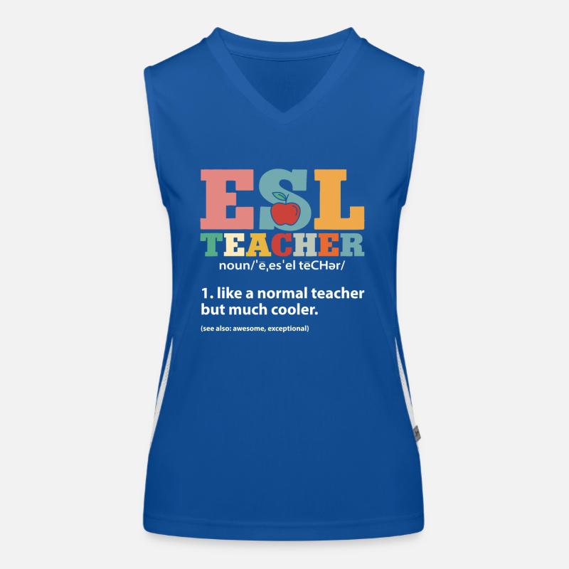 Professeur d’anglais langue seconde langue étrangère Débardeur respirant contrasté Femme