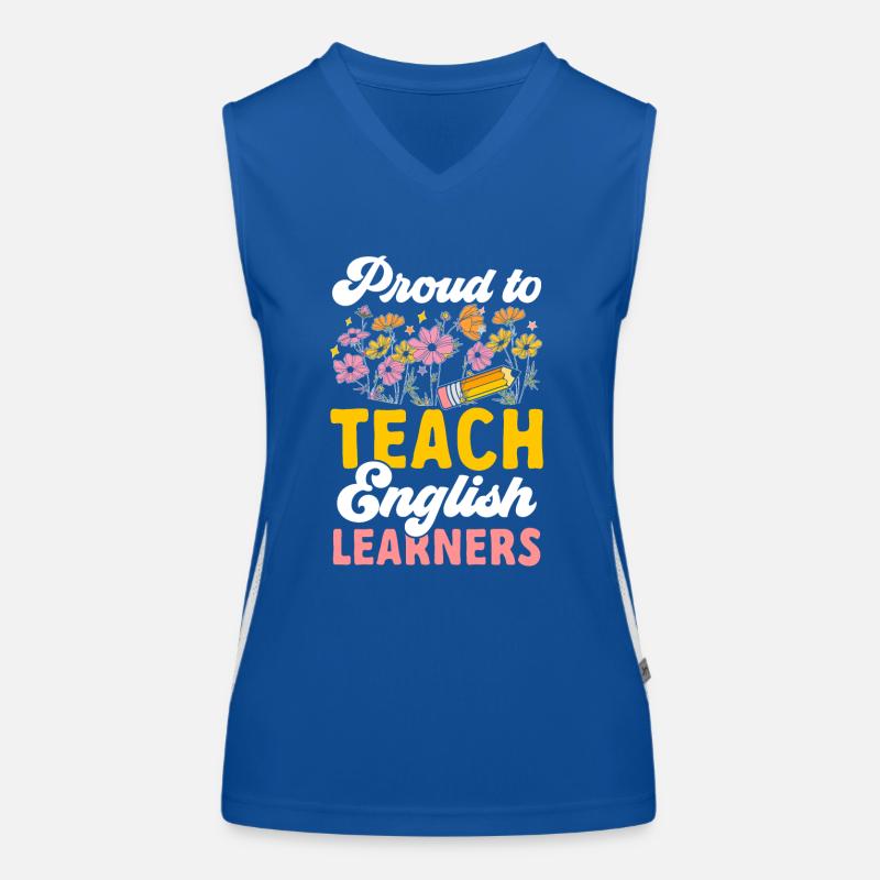 Professeur d’anglais langue seconde langue étrangère Débardeur respirant contrasté Femme