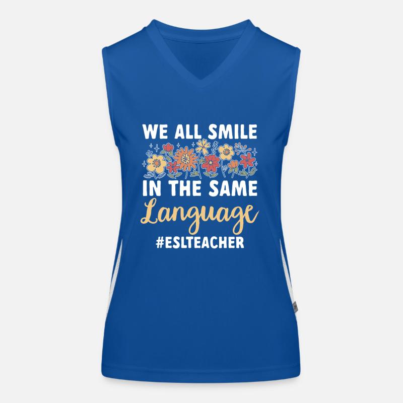 Teacher English Second Language Foreign Language Women's Functional Contrast Tank Top