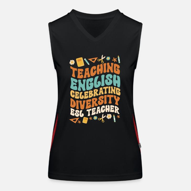 Professeur d’anglais langue seconde langue étrangère Débardeur respirant contrasté Femme