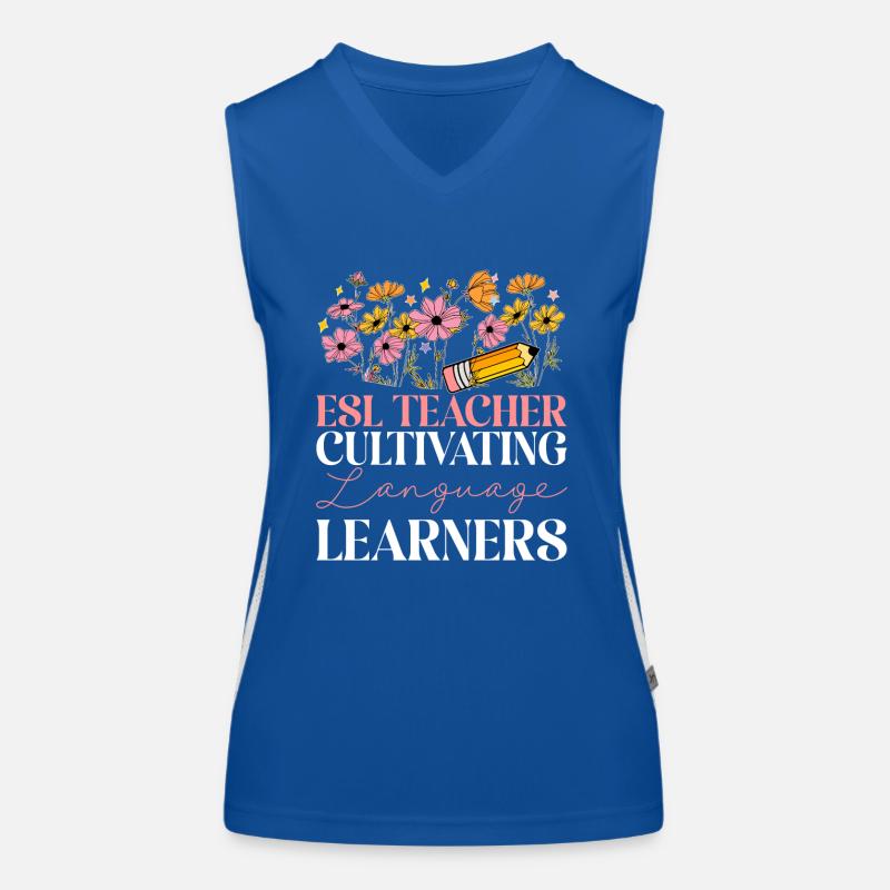 Professeur d’anglais langue seconde langue étrangère Débardeur respirant contrasté Femme