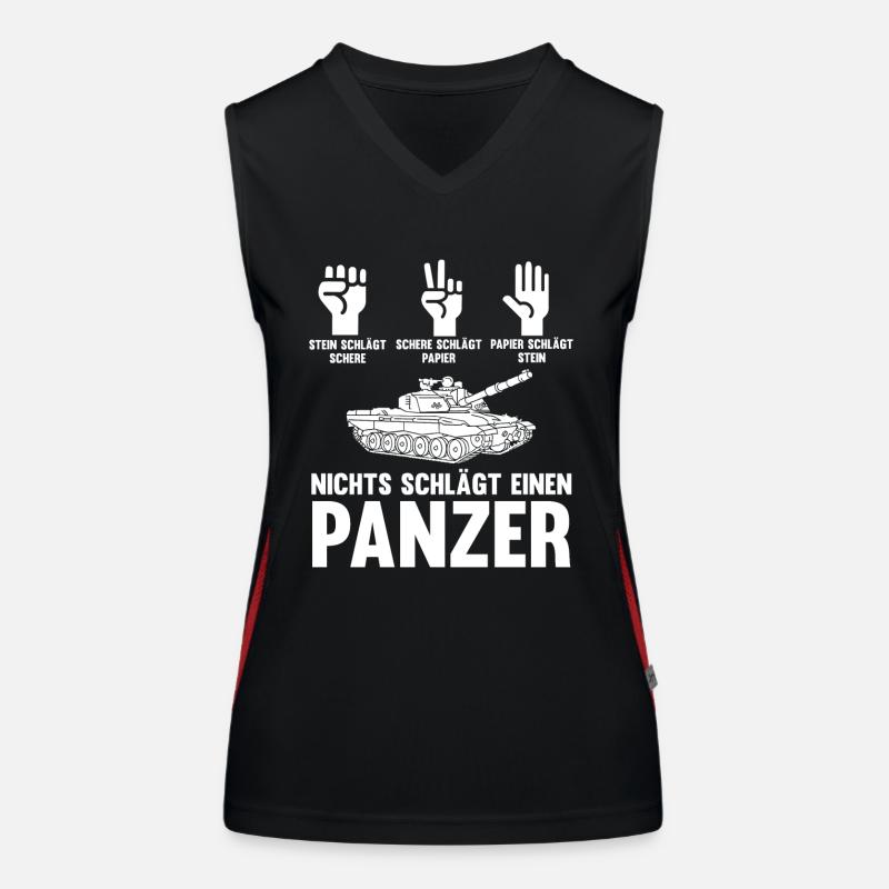 Panzerfahrer Soldat Panzer Funktionelles Kontrast-Tank Top für Frauen