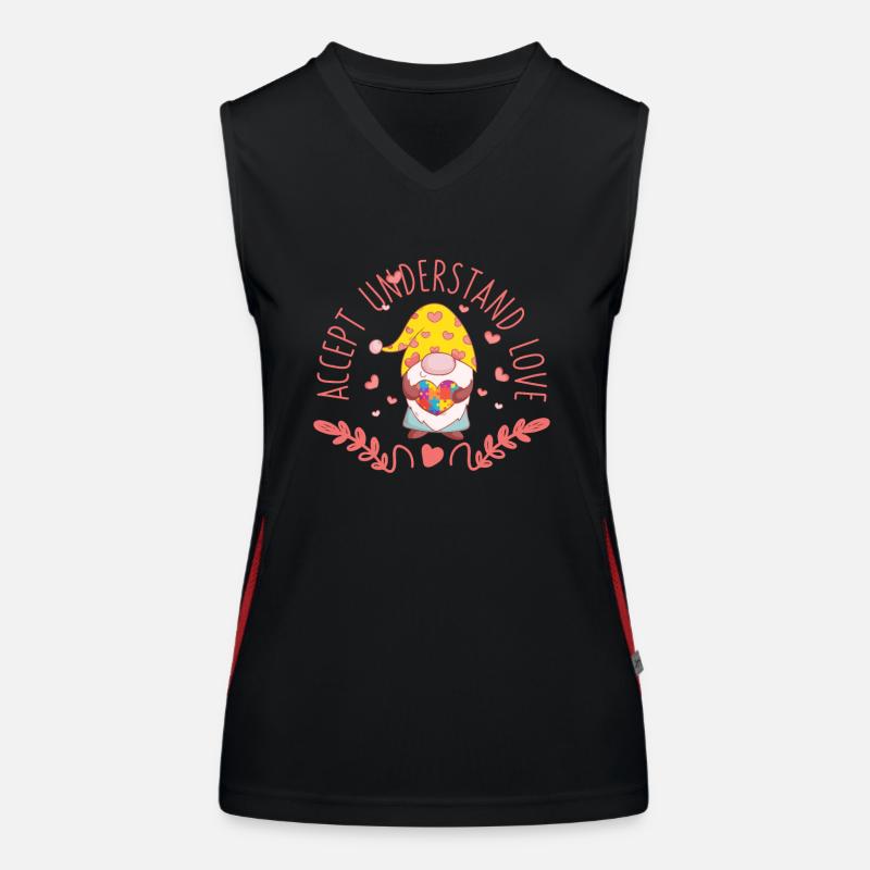 Accepting Understanding Love Autism Awareness Women's Functional Contrast Tank Top