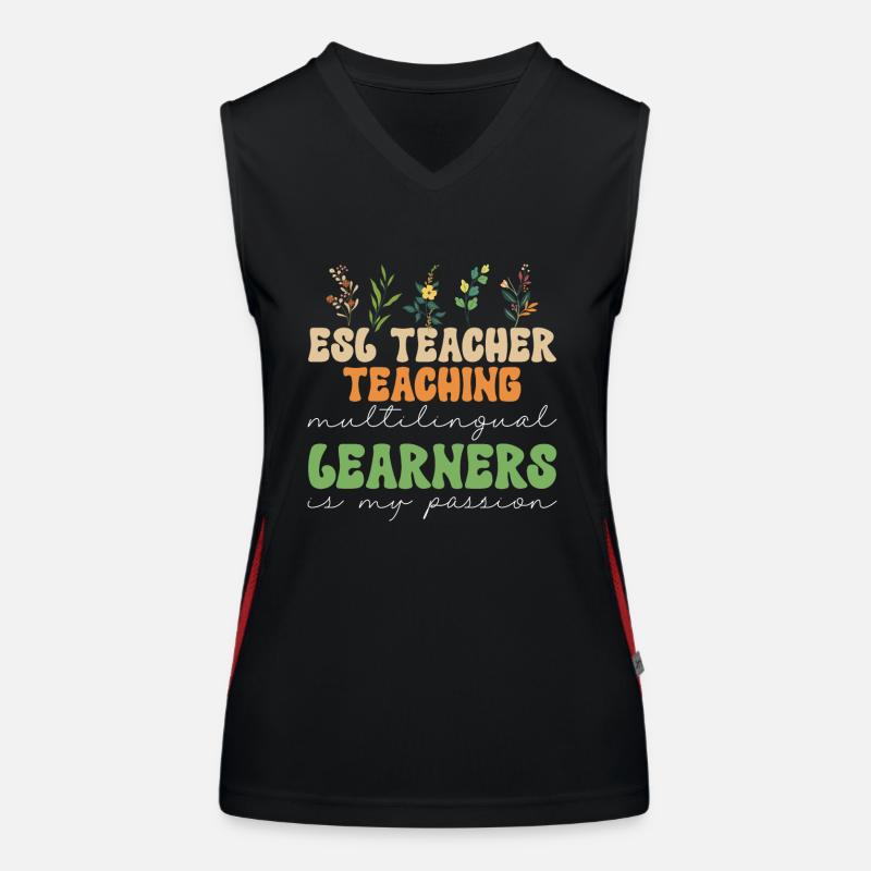 Professeur d’anglais langue seconde langue étrangère Débardeur respirant contrasté Femme