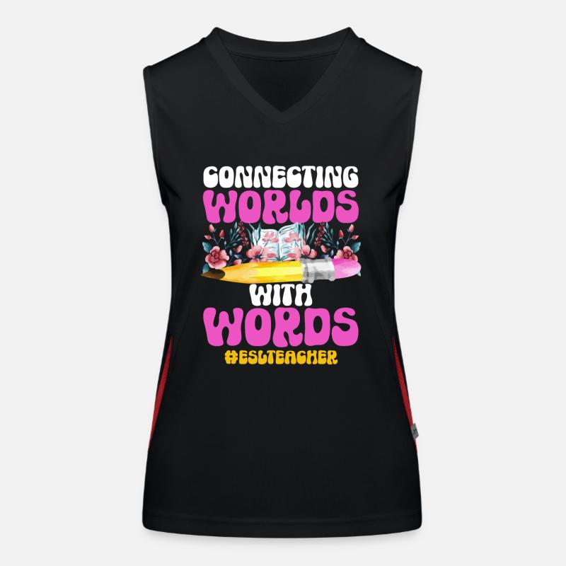 Professeur d’anglais langue seconde langue étrangère Débardeur respirant contrasté Femme