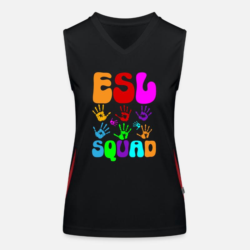 Professeur d’anglais langue seconde langue étrangère Débardeur respirant contrasté Femme