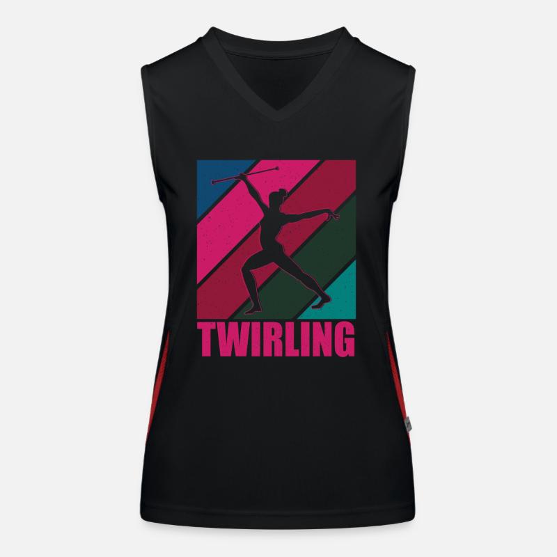 Baton Twirling Baton Twirler Gift Women's Functional Contrast Tank Top