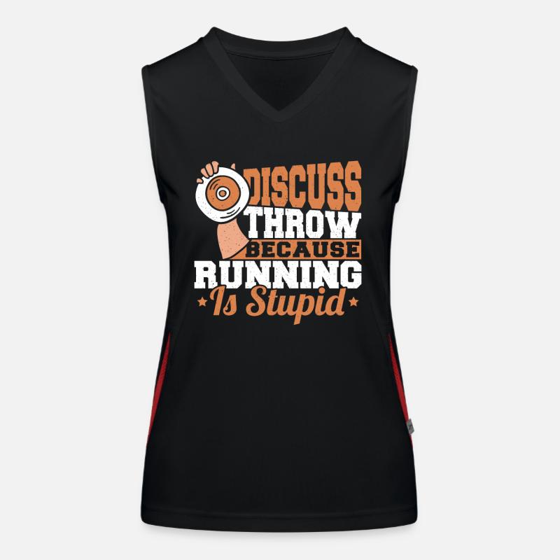 Diskuswerfen Diskuswerfer Geschenk Funktionelles Kontrast-Tank Top für Frauen