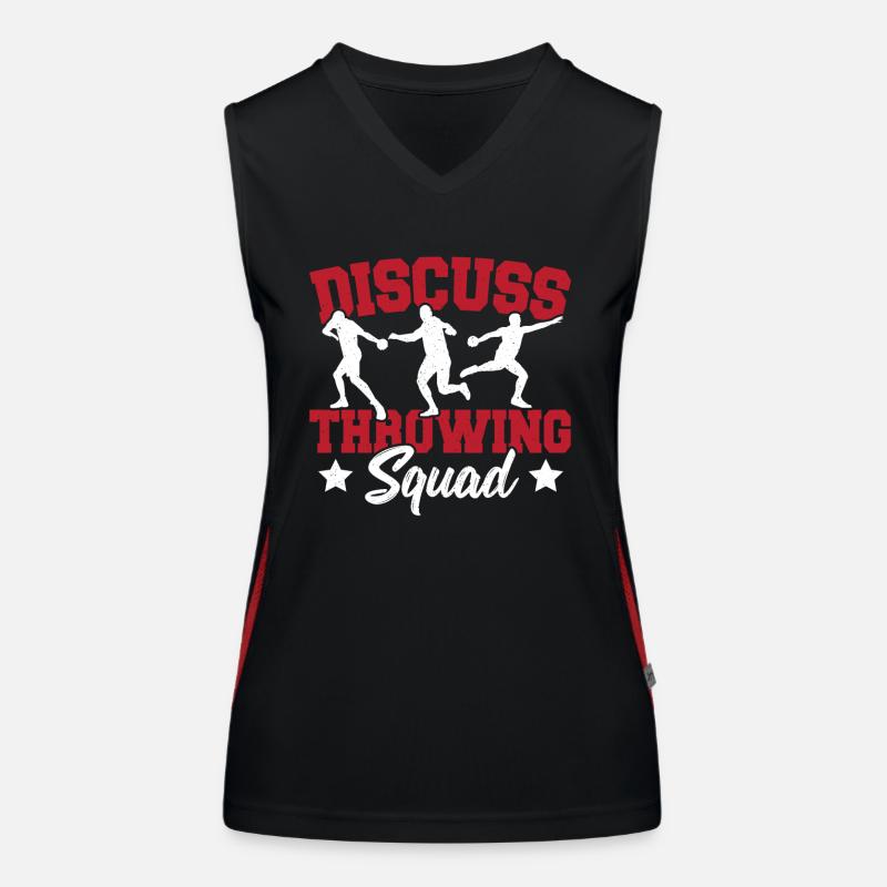 Discus Throw Discus Thrower Gift Women's Functional Contrast Tank Top