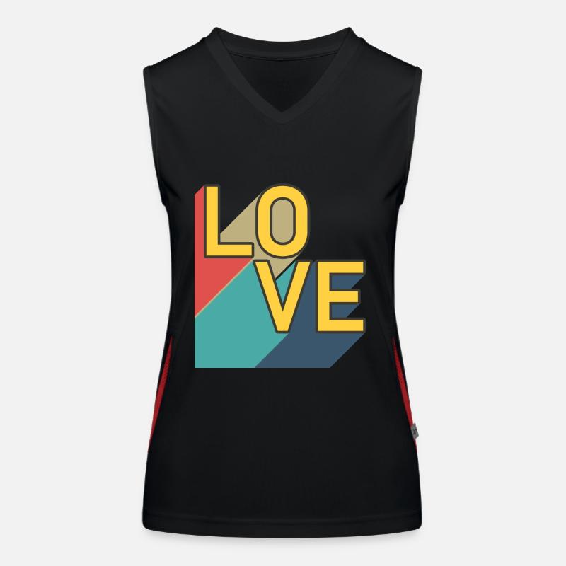 LOVE - Retro Women's Functional Contrast Tank Top
