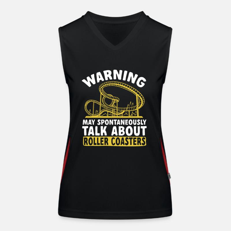 Achterbahn Rollercoaster Freizeitpark Funktionelles Kontrast-Tank Top für Frauen