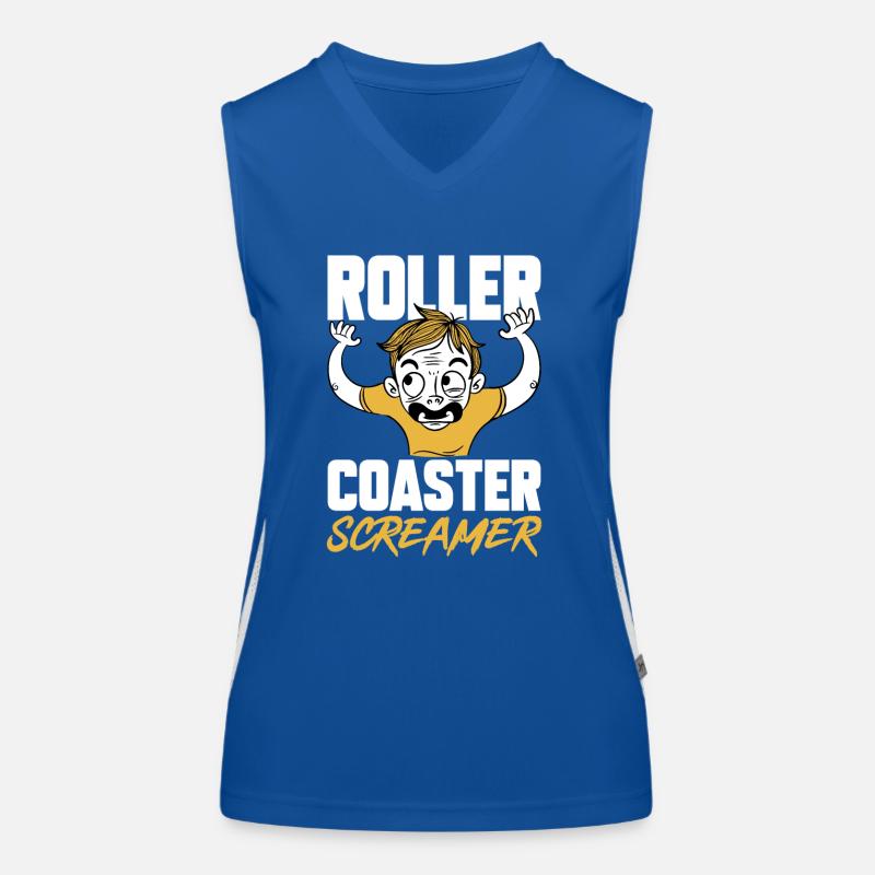 Achterbahn Rollercoaster Freizeitpark Funktionelles Kontrast-Tank Top für Frauen
