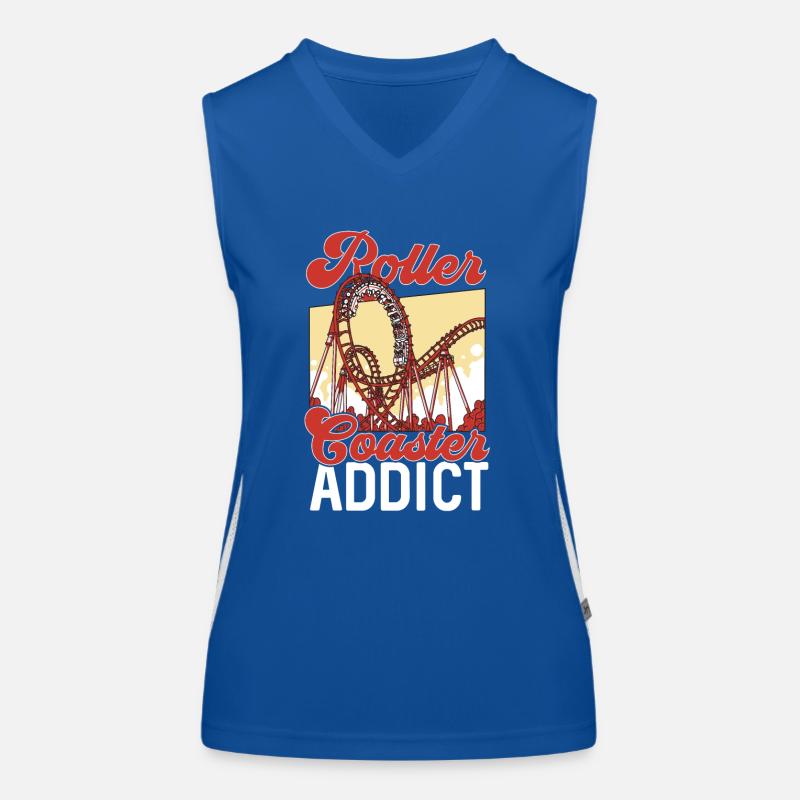 Roller Coaster Roller Coaster Amusement Park Women's Functional Contrast Tank Top
