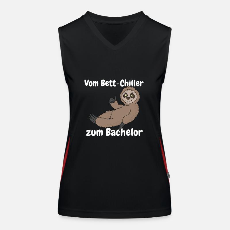 Uni Bachelor Degree Gift Sloth for Women's Functional Contrast Tank Top