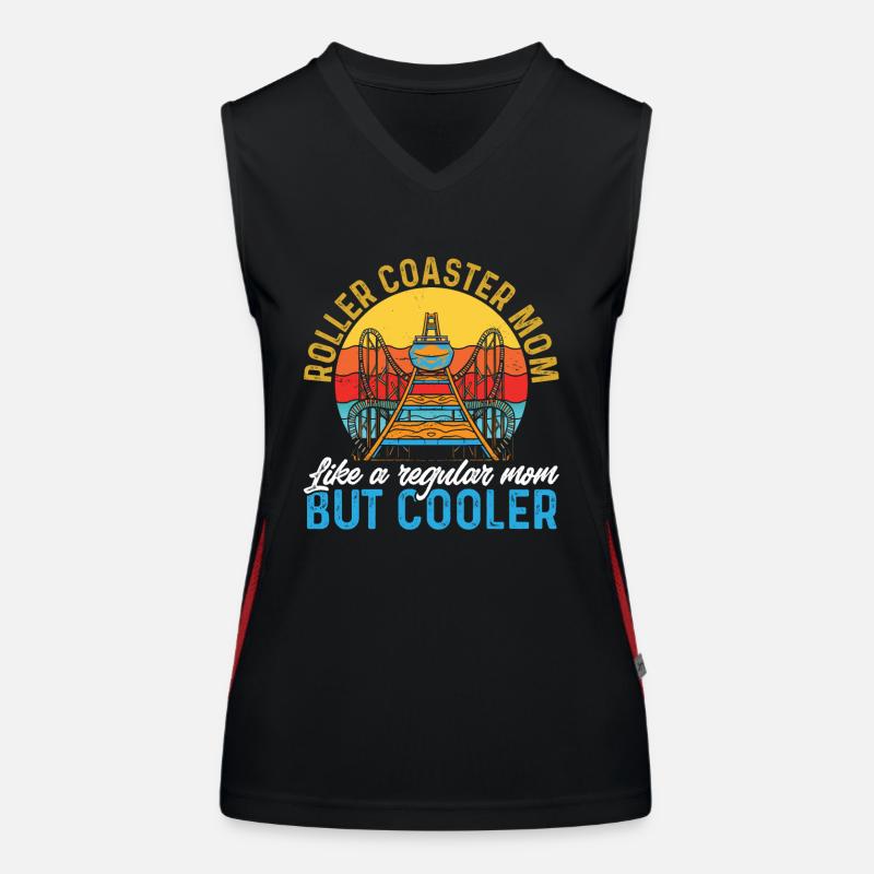Achterbahn Rollercoaster Freizeitpark Funktionelles Kontrast-Tank Top für Frauen