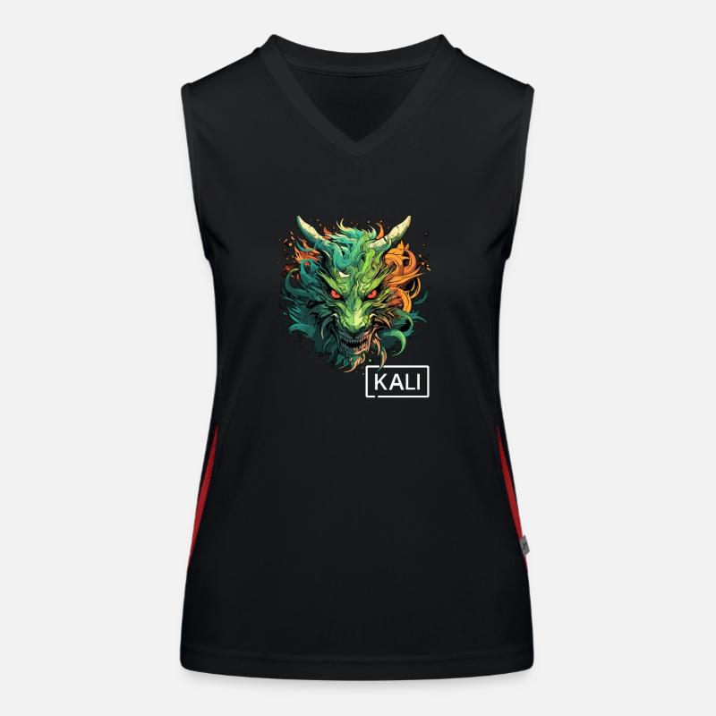 Kali Linux Drache Design für moderne Penetration Funktionelles Kontrast-Tank Top für Frauen