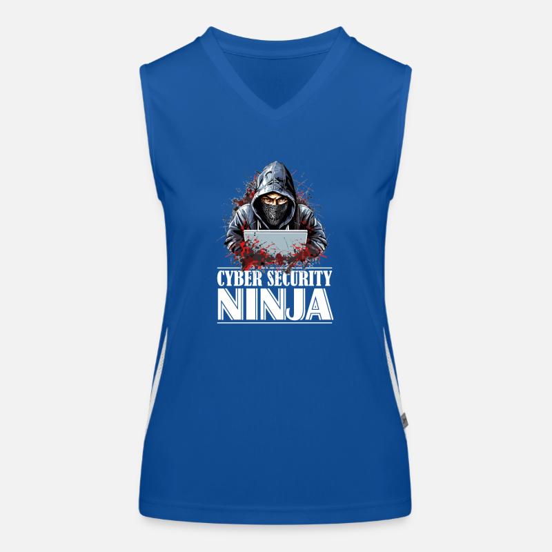 Ethical Hacker Stolz: Cyber Security Ninja Funktionelles Kontrast-Tank Top für Frauen