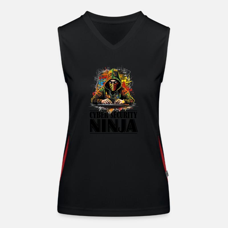 Ethical Hacker Unleashed: Cyber Security Ninja Women's Functional Contrast Tank Top