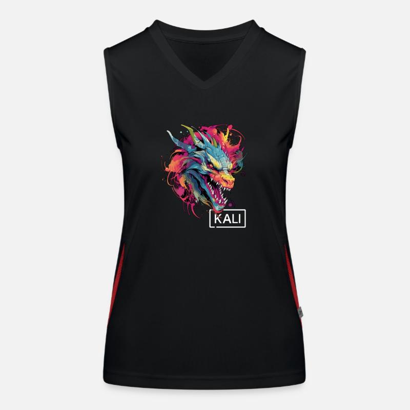 Kali Linux Dragon Design coloré pour DevOps et Débardeur respirant contrasté Femme