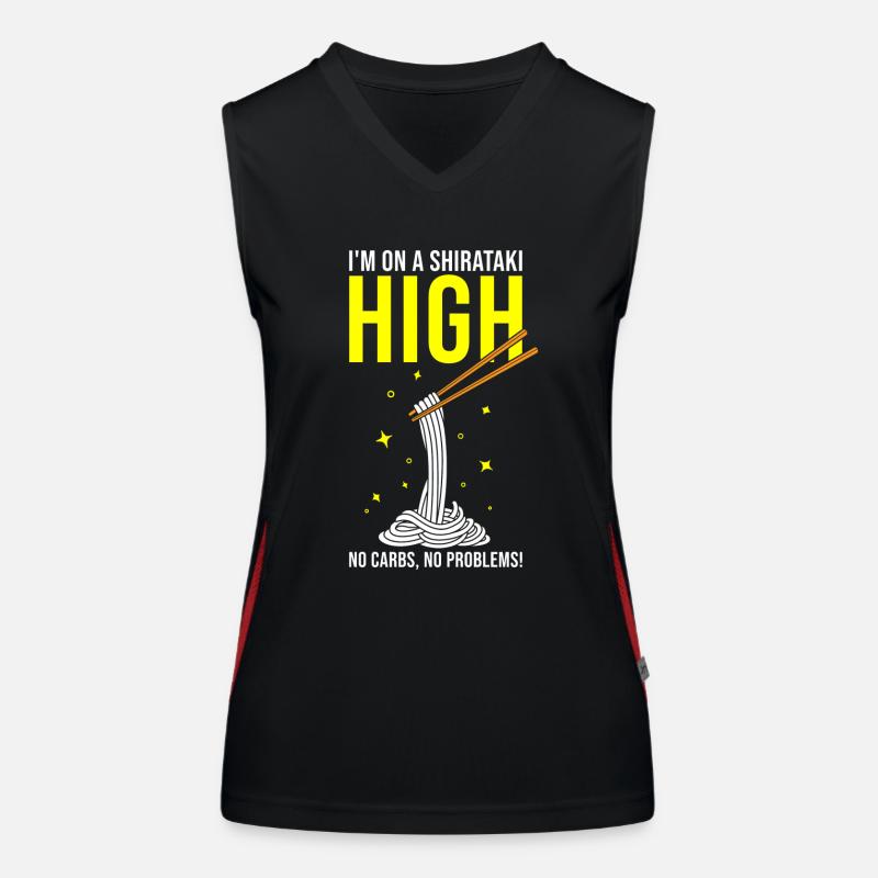 Shiritaki Nudeln Funktionelles Kontrast-Tank Top für Frauen