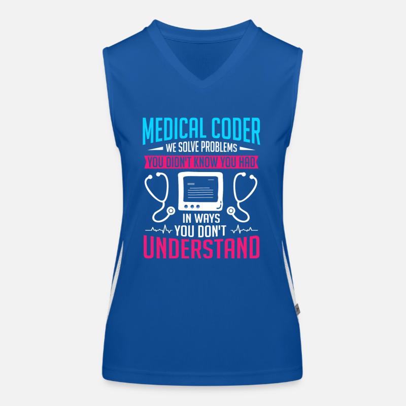 Medical Coder Coding Specialist Women's Functional Contrast Tank Top
