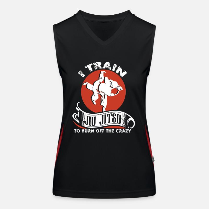Jiu Jitsu I Train Jiu Jitsu To Burn Off Crazy Women's Functional Contrast Tank Top