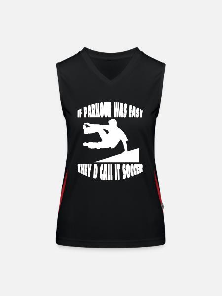 Parkour Runner Parkour Runner Gift Extreme Sports - Women's Functional Contrast Tank Top - black/red - Front