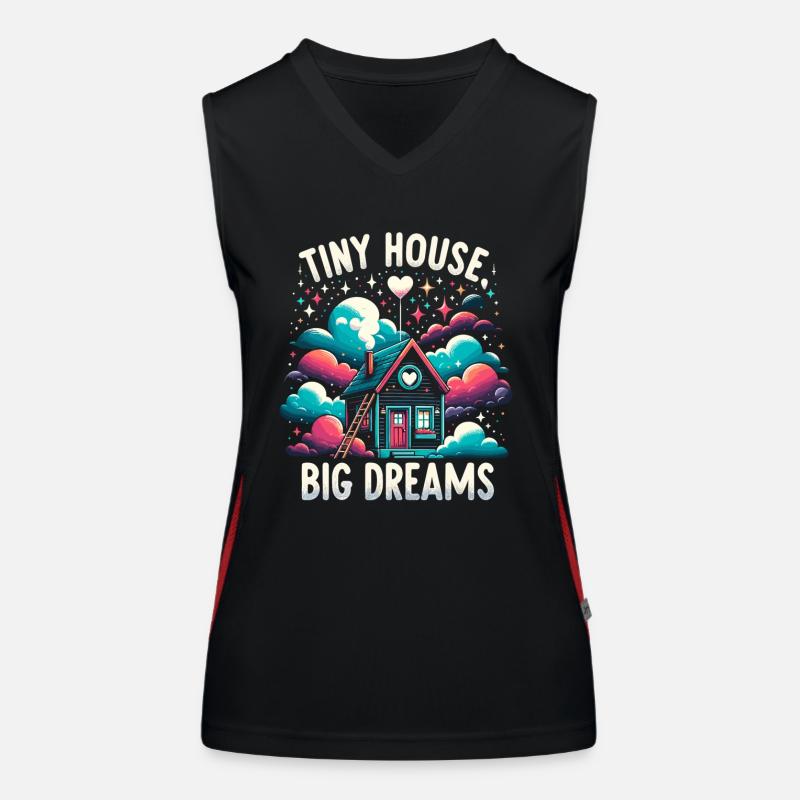 Tiny House Owner Builder - Tiny House Big Dreams Women's Functional Contrast Tank Top
