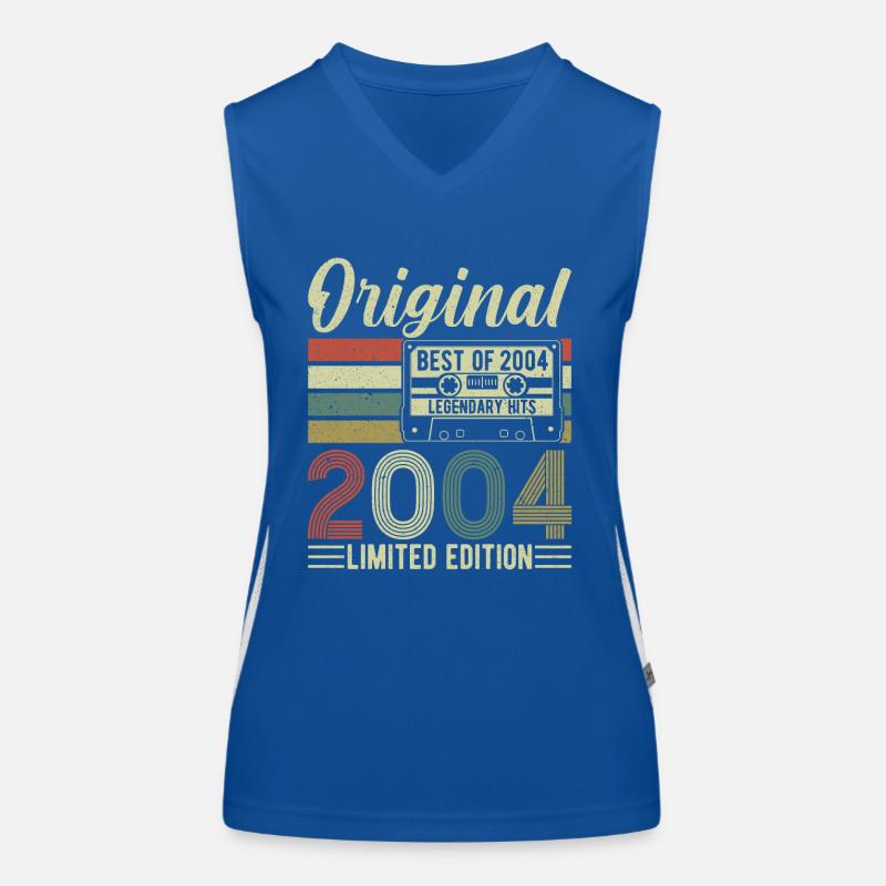2004 - Vintage Geburtstag Funktionelles Kontrast-Tank Top für Frauen