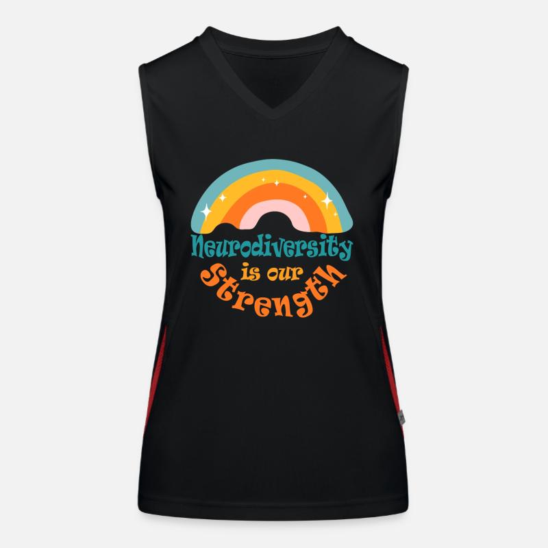 Neurodiverse Marriage Autism Bipolar Acceptance Women's Functional Contrast Tank Top