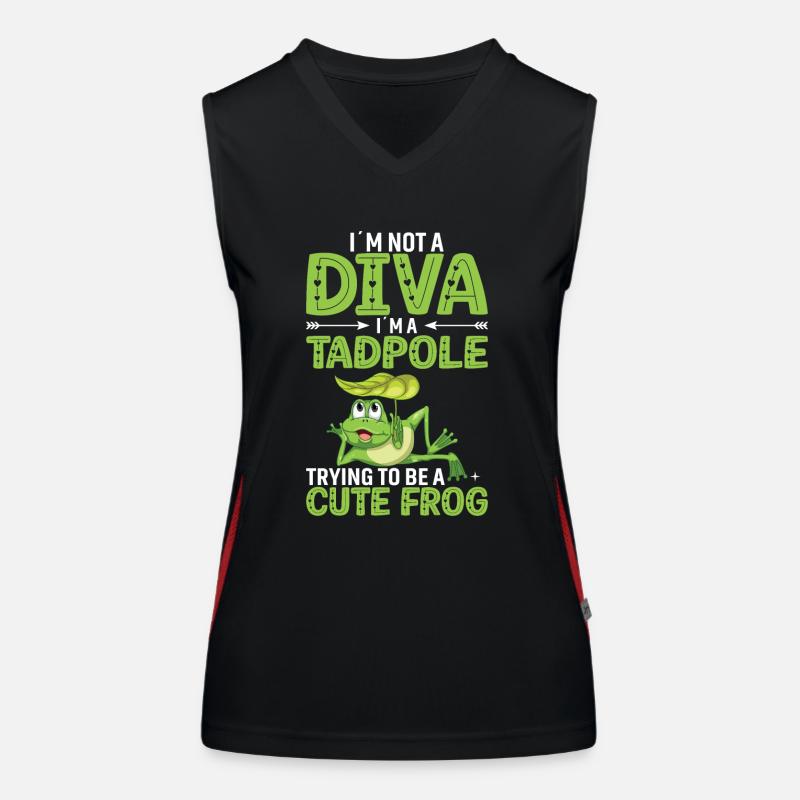 Ich Bin Keine Diva. Ich Bin Eine Kaulquappe Funktionelles Kontrast-Tank Top für Frauen