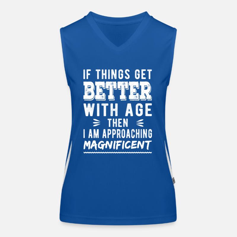 Wenn es mit dem Alter besser wird, dann bin ich Funktionelles Kontrast-Tank Top für Frauen